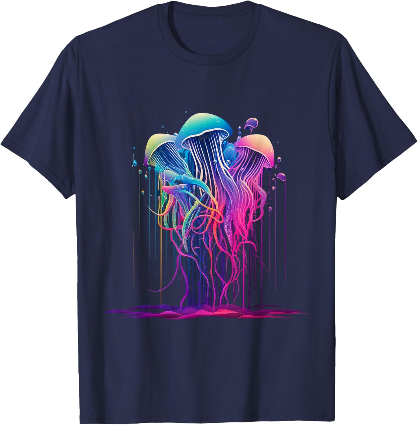 Jellyfish Ocean Animal Scuba Diving Jelly Fish T-Shirt - T-Shirt | Navy