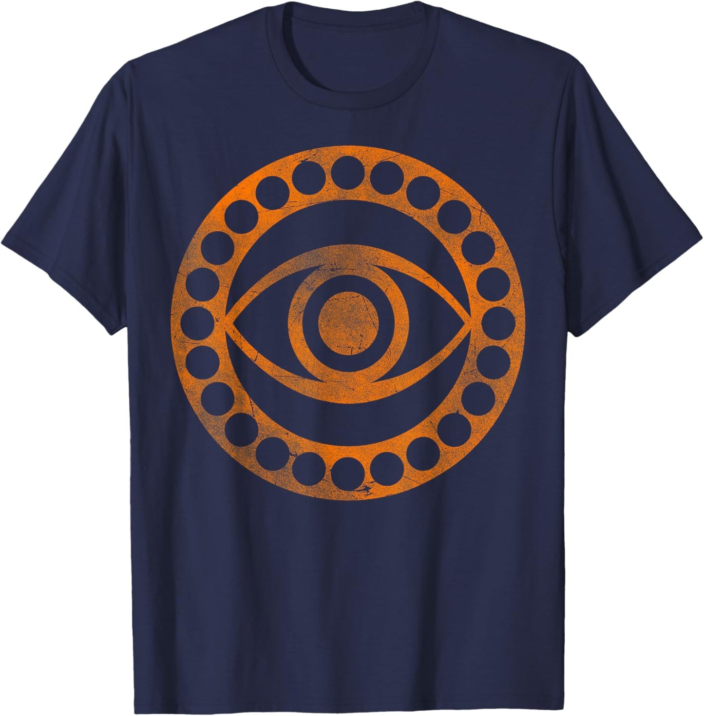 Marvel Doctor Strange Logo Orange Tonal Cut-Out Halloween T-Shirt - T-Shirt | Navy