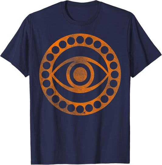 Marvel Doctor Strange Logo Orange Tonal Cut-Out Halloween T-Shirt - T-Shirt | Navy