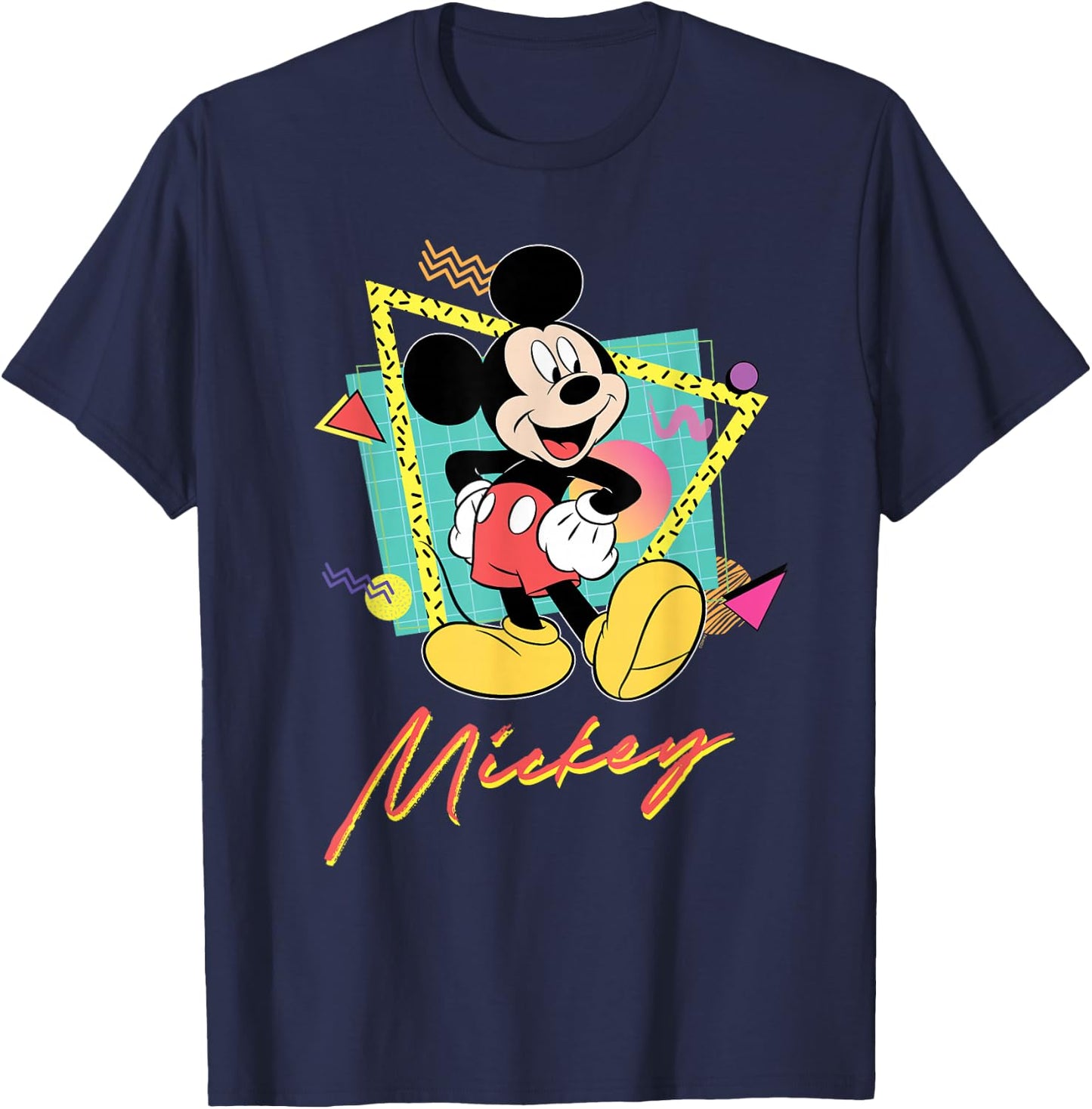 Disney Mickey Mouse Retro '90s Couples Matching Valentine's Day T-Shirt - T-Shirt | Navy