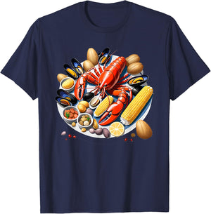 New England Shell Cake T-Shirt - T-Shirt | Navy