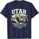 Utah Rocky Mountain Elk, The Beehive State T-Shirt - T-Shirt | Navy