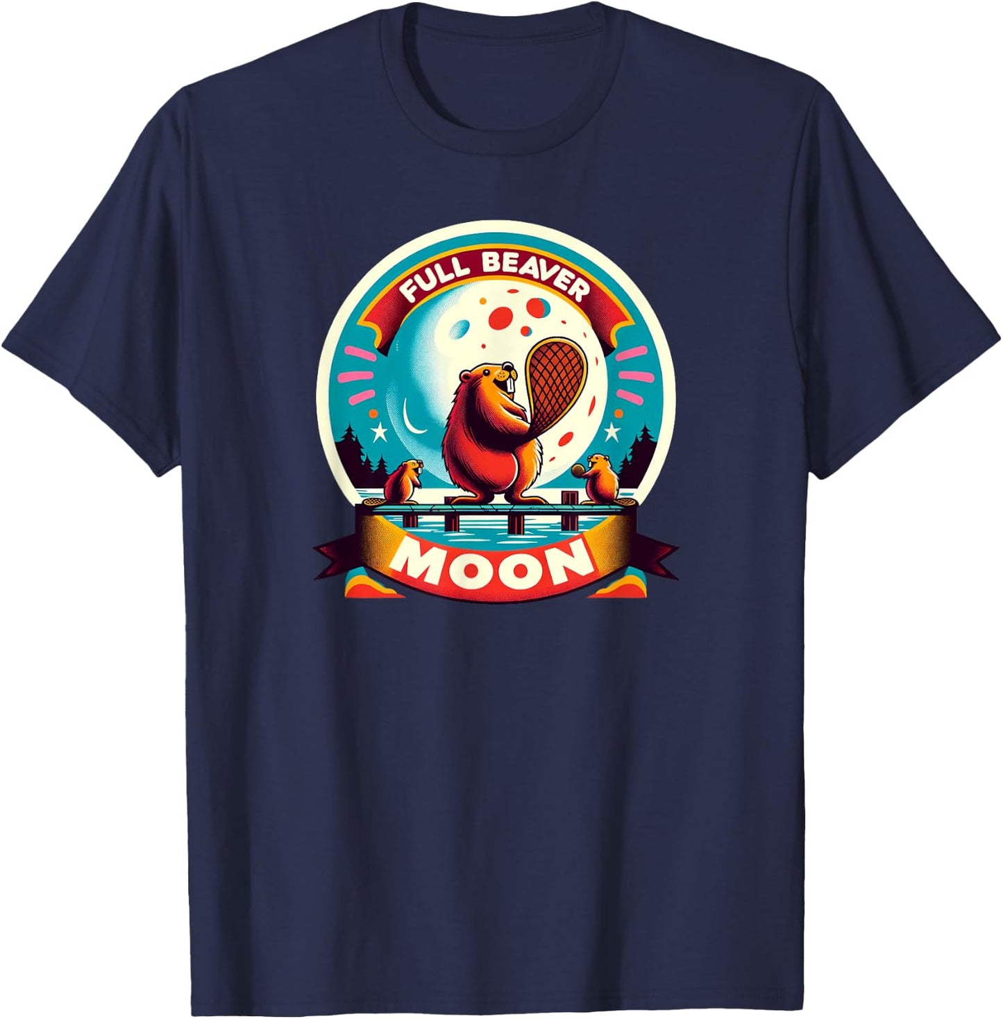 Full Beaver Moon T-Shirt - T-Shirt | Navy