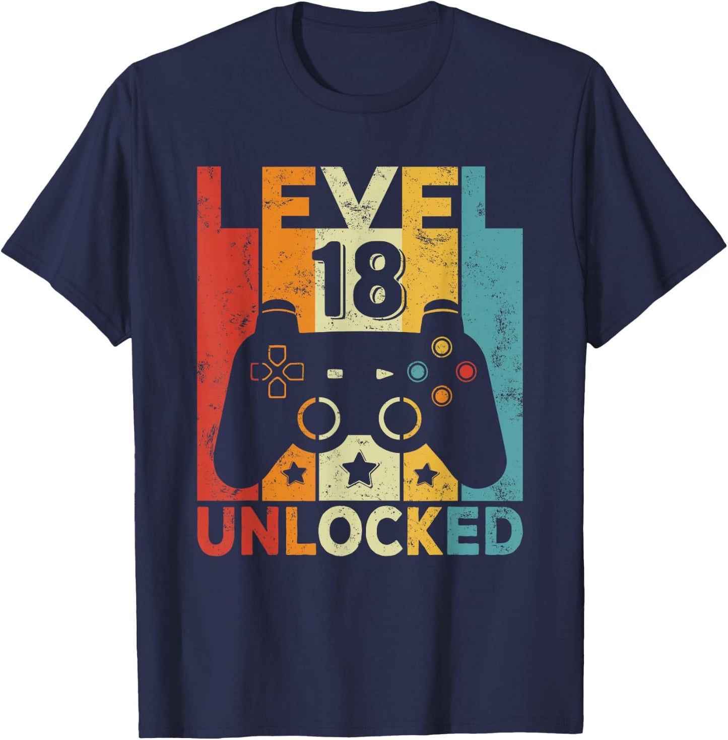 18th Birthday Boy Girl 18 Years Game Controller Gamer T-Shirt - T-Shirt | Navy