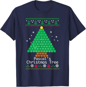 Pascal's Christmas Tree Women Men Shirt Gift T-Shirt - T-Shirt | Navy
