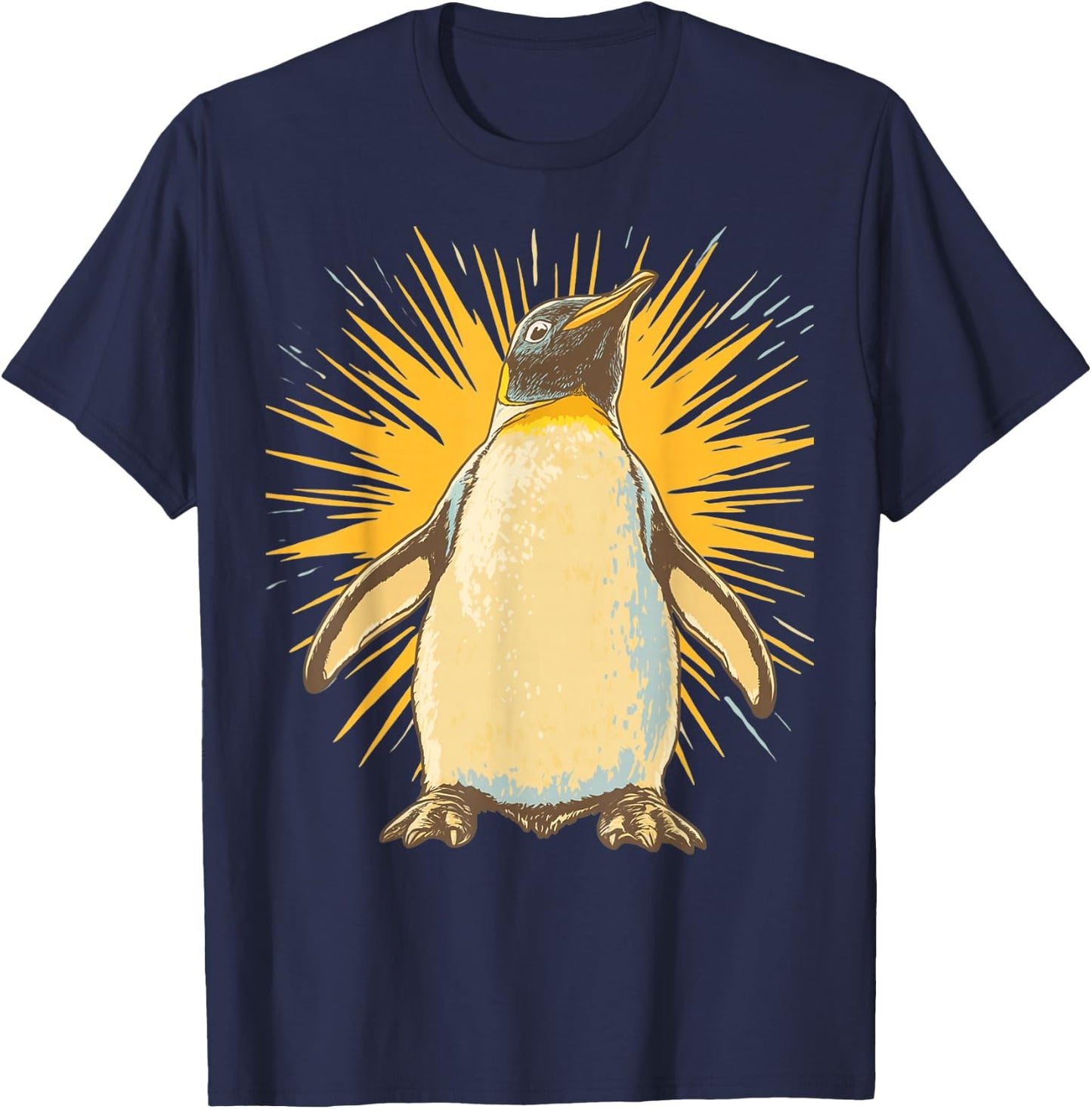 Penguin Graphic Wildlife Art T-Shirt - T-Shirt | Navy