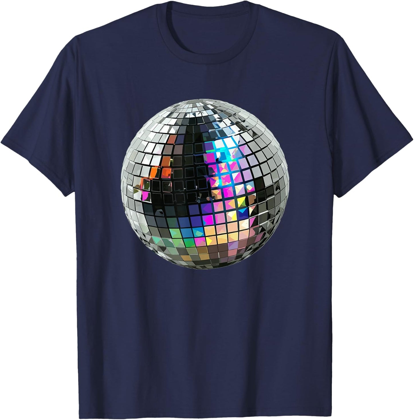 Disco Ball 90s Outfit Theme Party 80s Outfit , black T-Shirt - T-Shirt | Navy