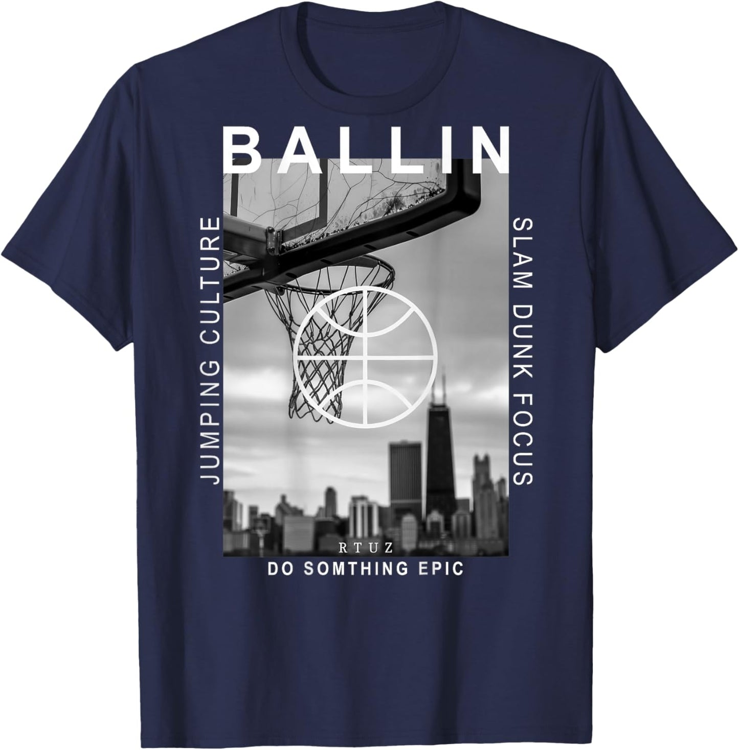 Basketball Jersey Basketball Sports Backprint Basketball , black T-Shirt - T-Shirt | Navy