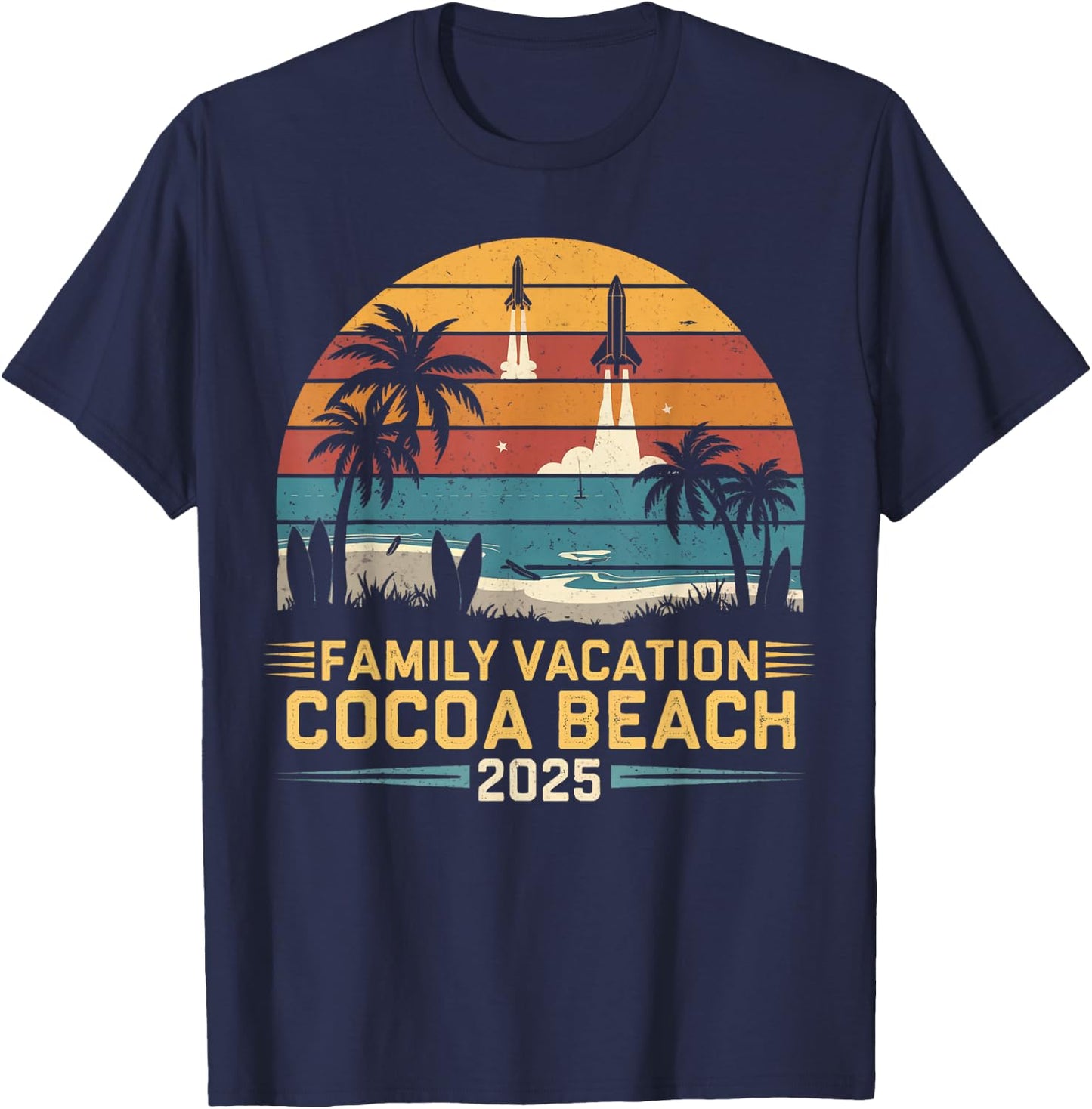 Family Vacation Cocoa Beach 2025 Family Vacation 2025 T-Shirt - T-Shirt | Navy