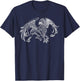 Mythical Sketched Griffin Lion Eagle Art Namesake T-Shirt - T-Shirt | Navy