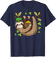 St Patricks Day Sloth Saint Pattys Paddys Kids Women Men T-Shirt - T-Shirt | Navy