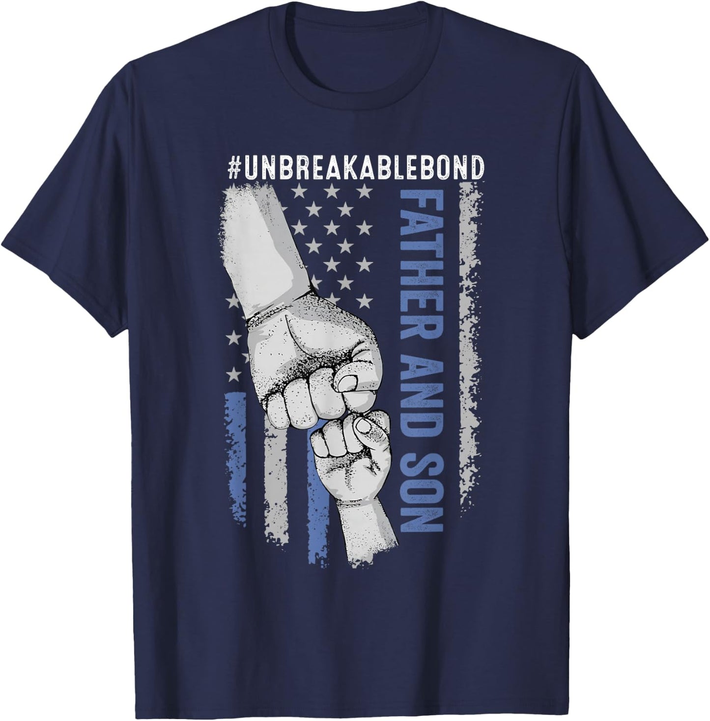 Father Son Unbreakable Bond Flag T-Shirt - T-Shirt | Navy