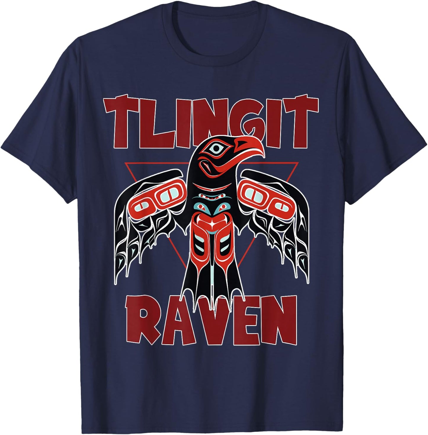 Alaska Tlingit Shirt for Native Raven Totem T-Shirt - T-Shirt | Navy