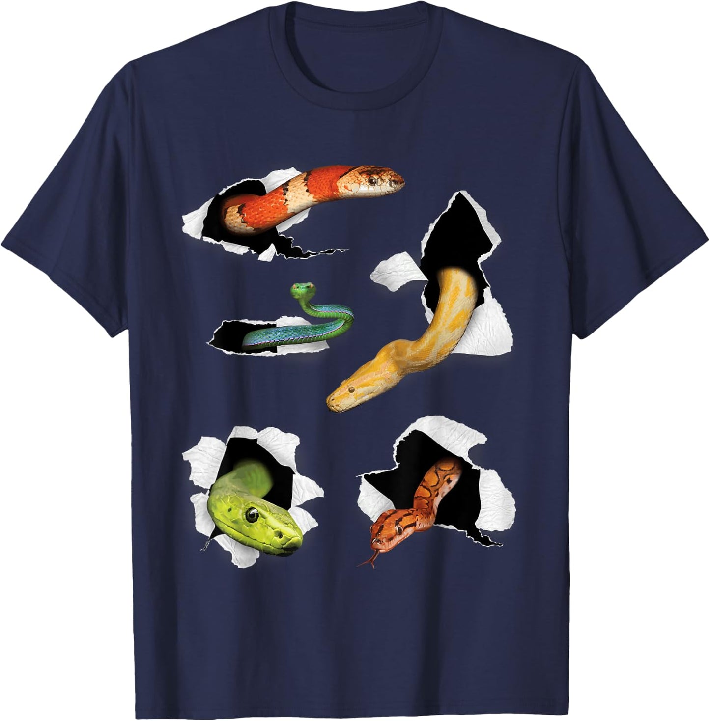 Snake Lover, Reptile Lover, Snake Owner, Snake T-Shirt - T-Shirt | Navy