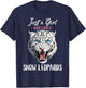 Just A Girl Who Loves Snow Leopards - Wildlife Leopard Lover T-Shirt - T-Shirt | Navy