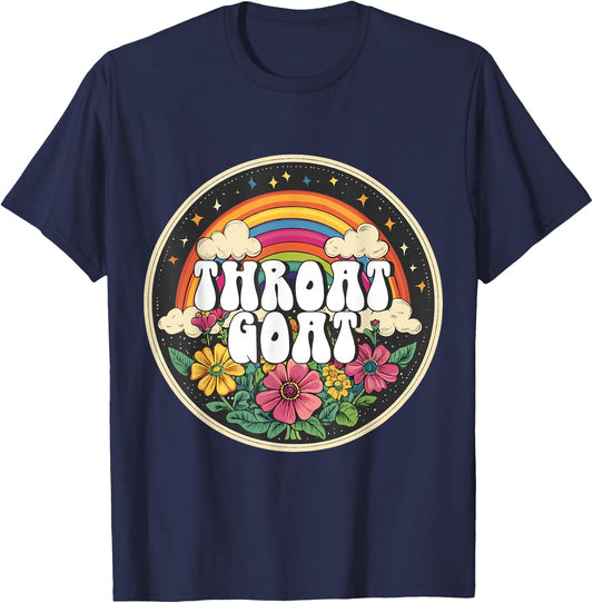 Inappropriate Throat Goat Embarrassing Adult Humor T-Shirt - T-Shirt | Navy