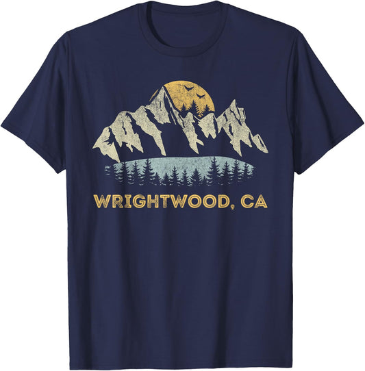Wrightwood California Mountain Sunset Sunrise CA T-Shirt - T-Shirt | Navy