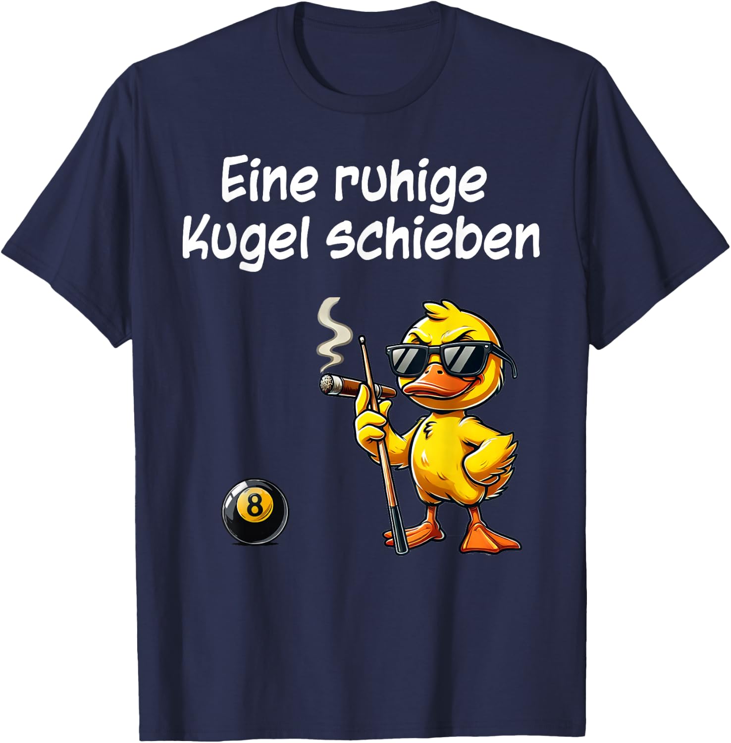 A Quiet Ball Pushing Funny Saying Snooker Billiard , black T-Shirt - T-Shirt | Navy