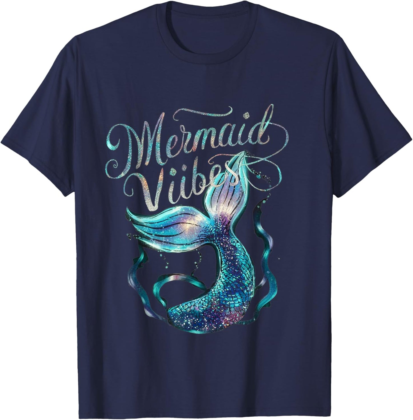 Mermaid Vibes Toddler ,mermaid Vibes,toddler Mermaid Vibes T-Shirt - T-Shirt | Navy