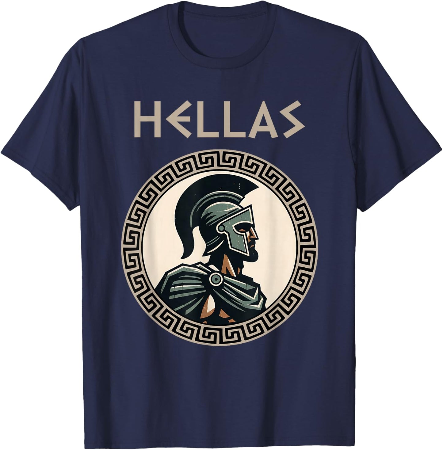Hellas, griechischer Hoplit, Geschichte des antiken T-Shirt - T-Shirt | Navy