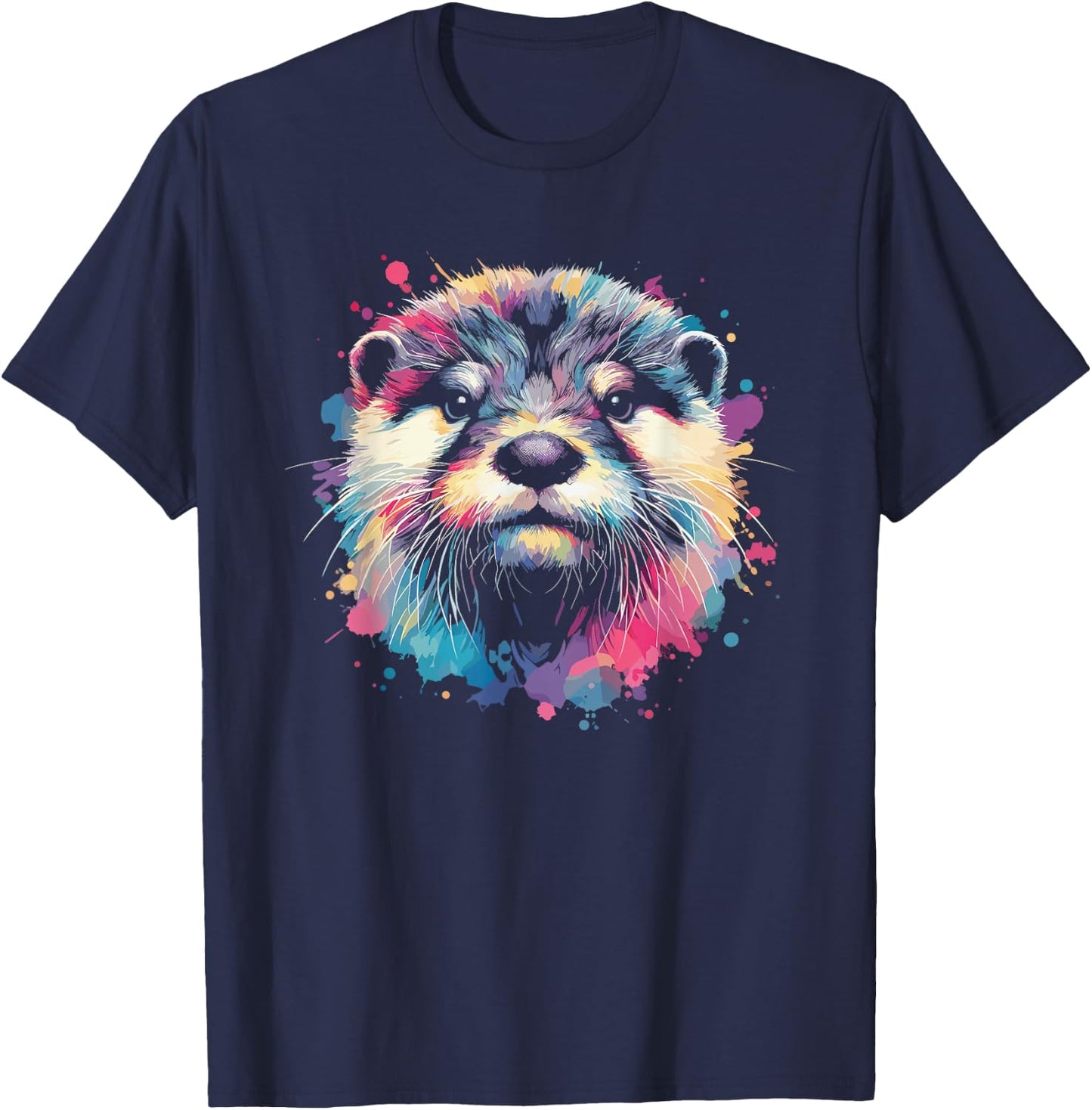 Adult Black Modern Graphic , Small, Short Sleeve, Round Neck, Collarless, Pull On, 1 Count, 0 Pockets, Lightweight, Stretchable, , All Ages, Casual Wear T-Shirt - T-Shirt | Navy