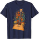 Boho Floral Balalaika Folk T-Shirt - T-Shirt | Navy