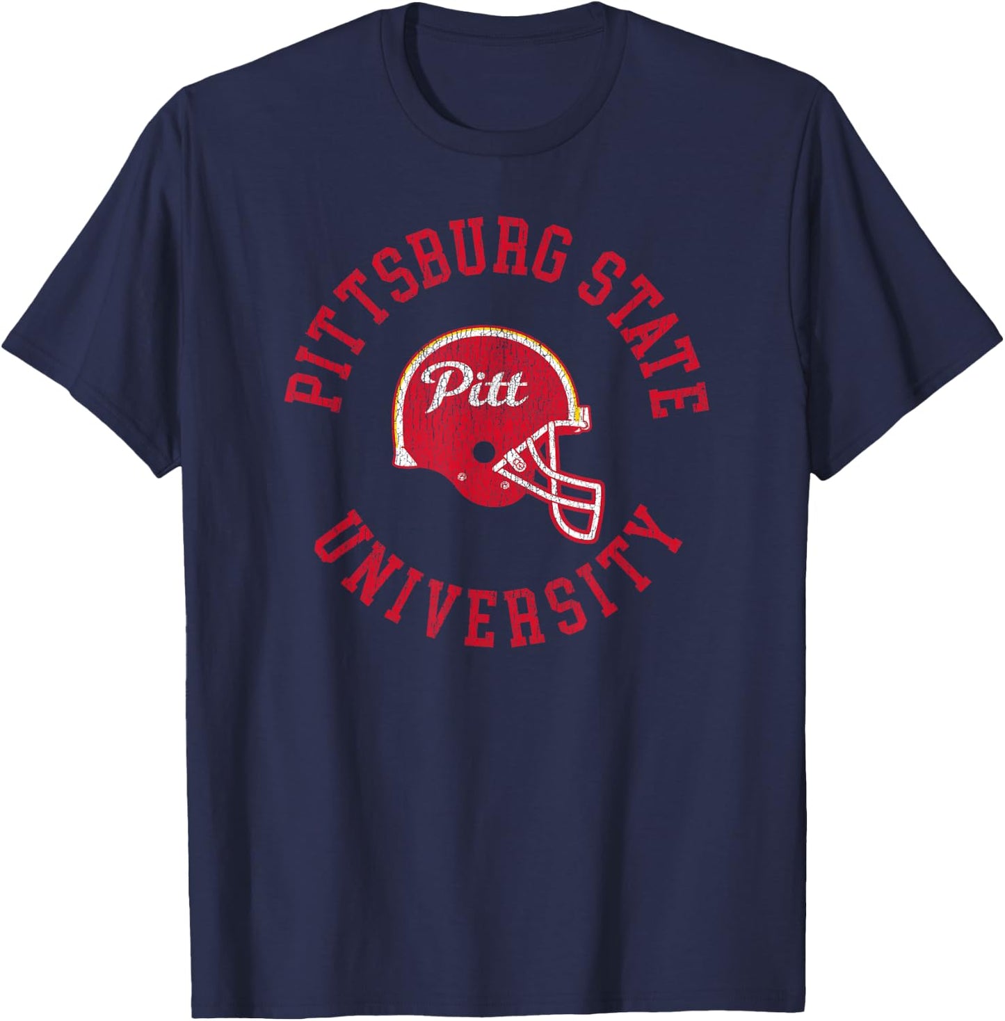 Vintage Pitt State Gorillas Football Retro Helmet T-Shirt - T-Shirt | Navy
