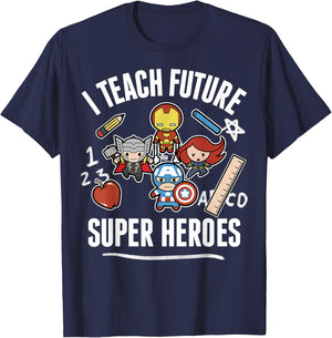 Marvel Avengers Classic I Teach Super Heroes Graphic T-Shirt - T-Shirt | Navy