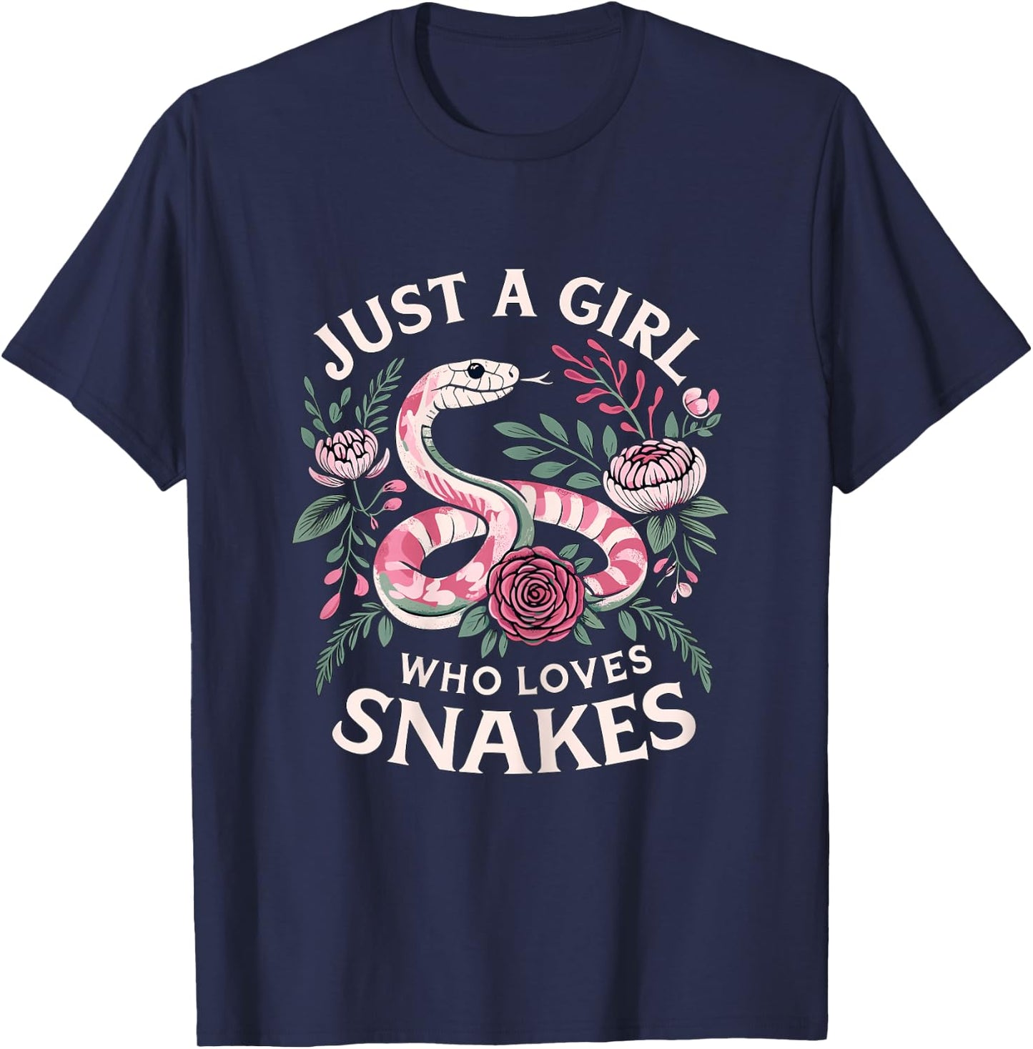 Just a Girl who loves Snakes T-Shirt - T-Shirt | Navy