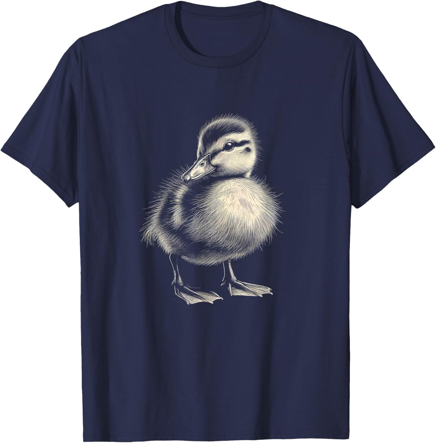 Cute Baby Duck Graphic Duckling Art Design T-Shirt - T-Shirt | Navy