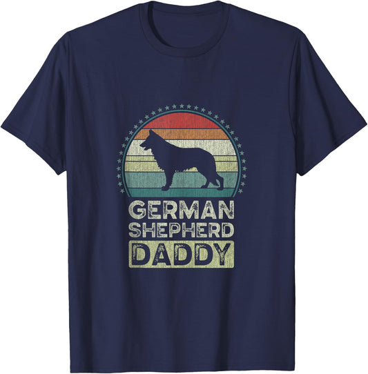 German Shepherd Daddy, Father's Day, Dad T-Shirt - T-Shirt | Navy