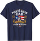 Puerto Rico Dad Boricua Pride Heritage Fatherhood Design T-Shirt - T-Shirt | Navy