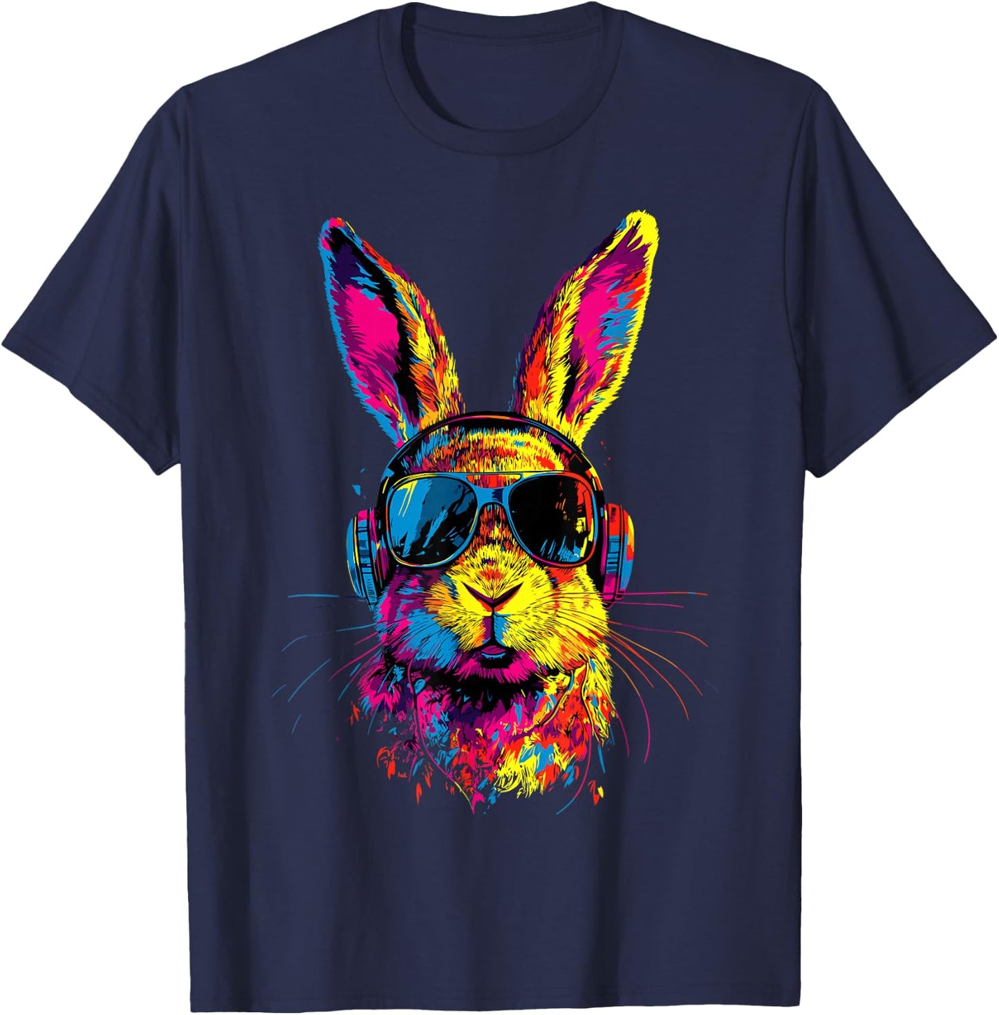 Lapin avec Lunettes de Soleil Lapin des Champs Doux Lapins T-Shirt - T-Shirt | Navy