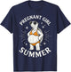 Funny Pregnant Girl Summer Cute Turtle Pregnancy Beach Vibes T-Shirt - T-Shirt | Navy