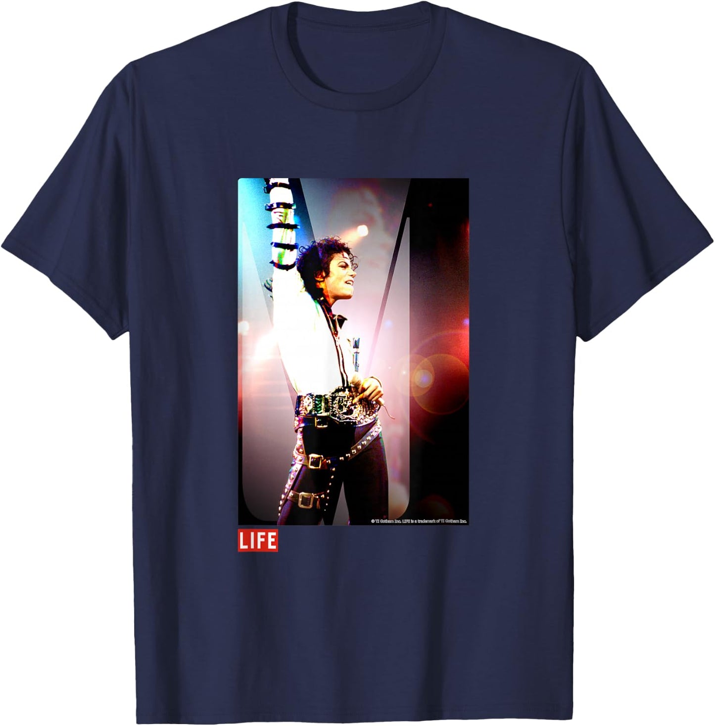 LIFE Bildersammlung _ Michael Jackson 03 , black T-Shirt - T-Shirt | Navy