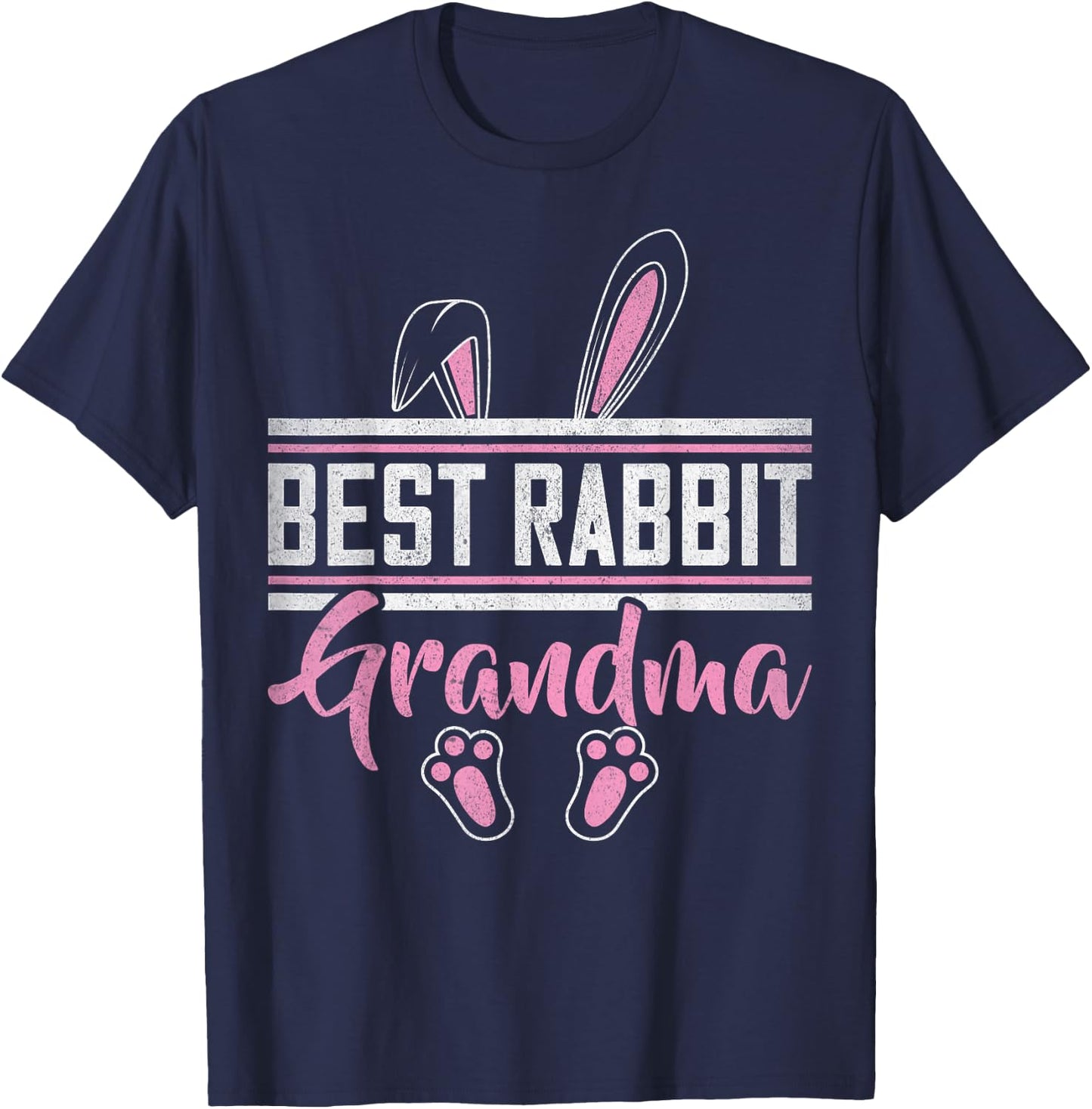 Best Rabbit Grandma Ever Bunny Grandma T-Shirt - T-Shirt | Navy