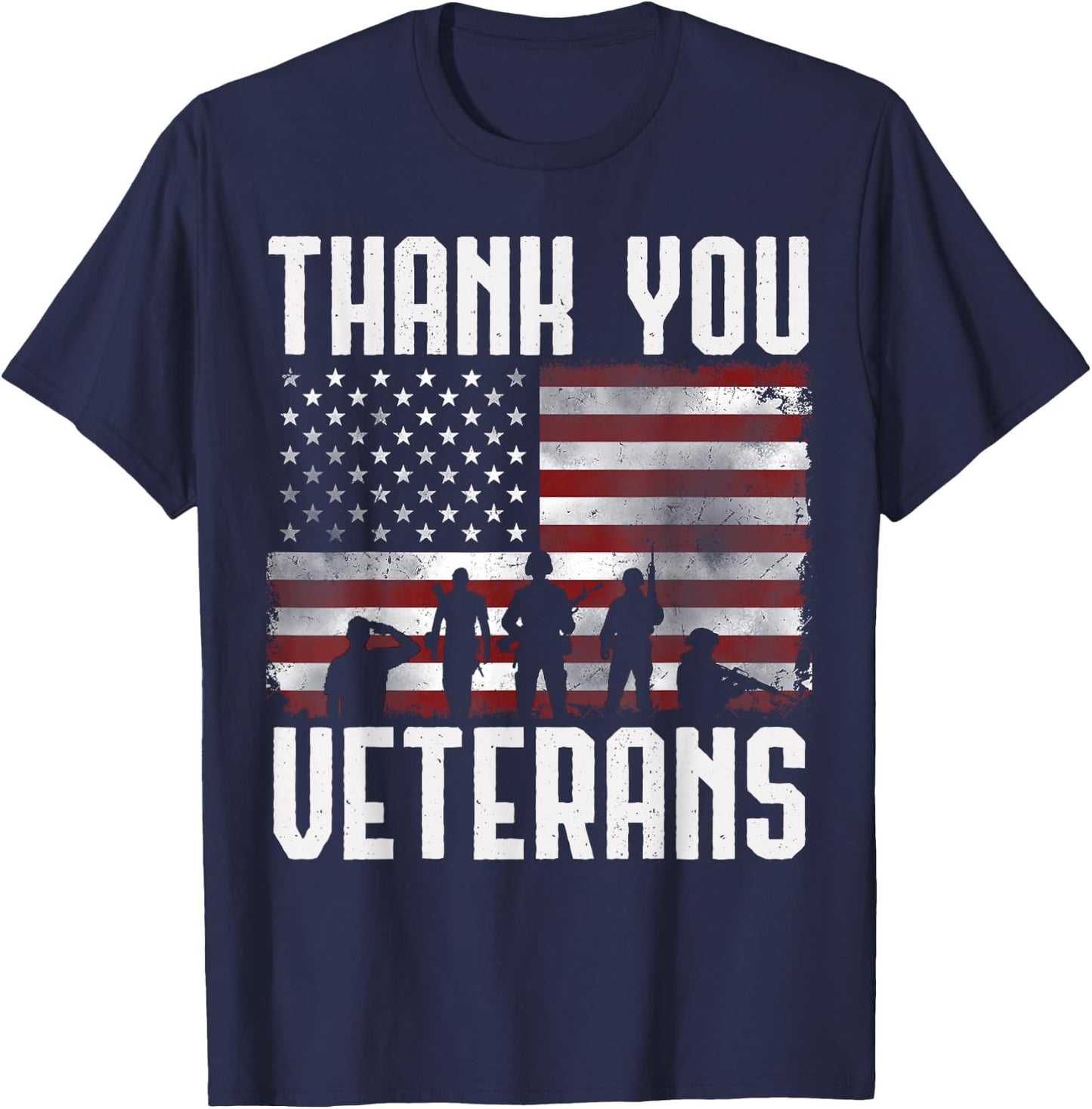 Veterans Day Gifts Thank You Veterans Proud T-Shirt - T-Shirt | Navy
