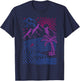 Bisexual Pride Tropical Sunset Retro Beach Aesthetic T-Shirt - T-Shirt | Navy