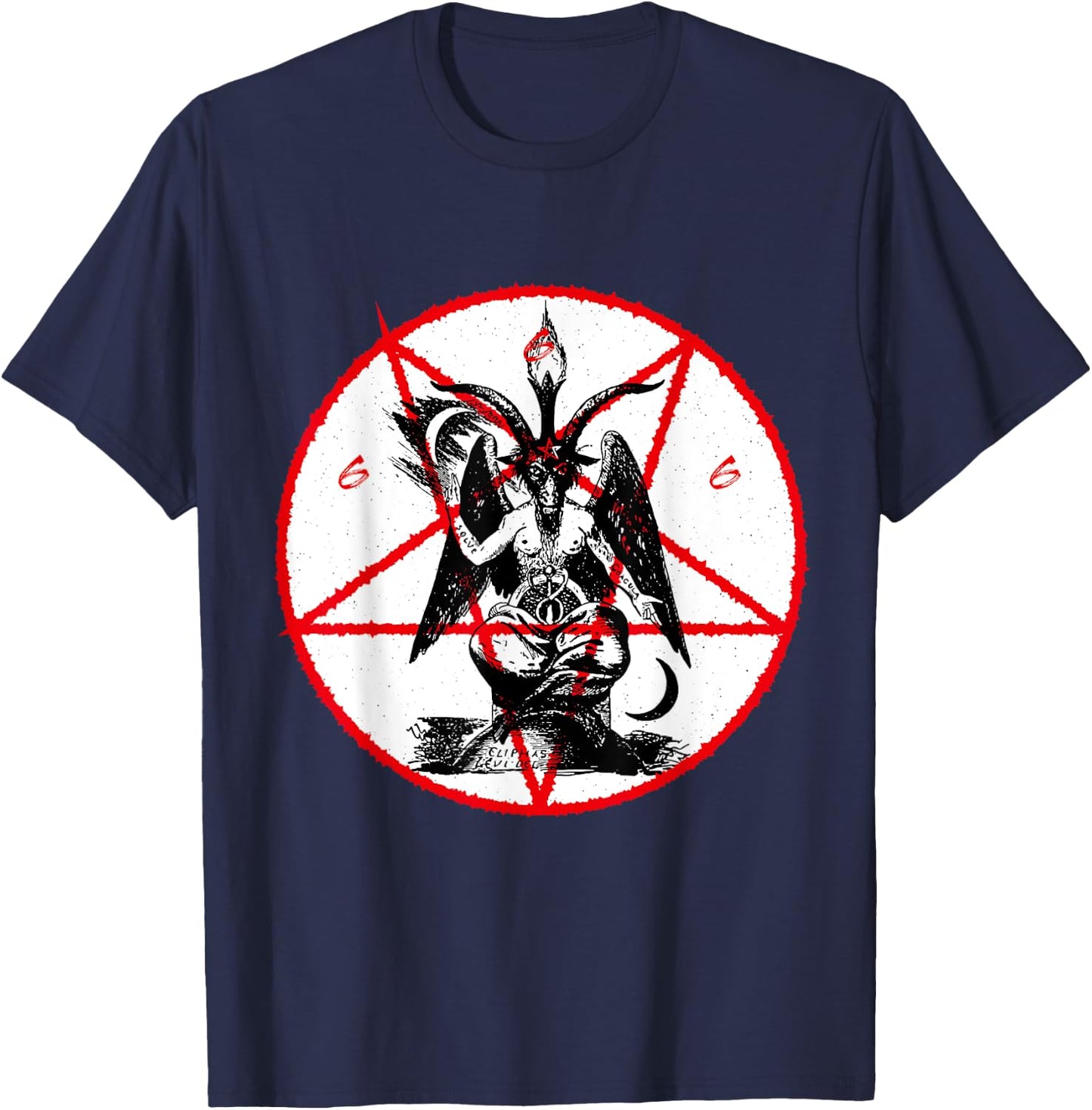 Dark Goat Baphomet - Satanic Lucifer Beelzebub Shirt T-Shirt - T-Shirt | Navy