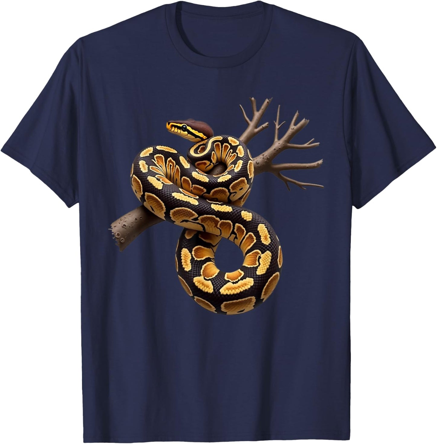 Funny King Python Lover Snakes Reptiles Python , black, S T-Shirt - T-Shirt | Navy