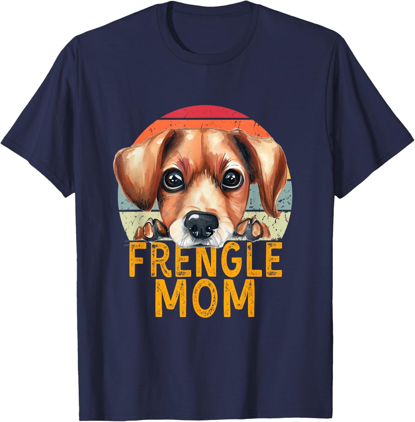 Frengle Dog Mom Retro Vintage Funny My Dogs Are My Cardio T-Shirt - T-Shirt | Navy