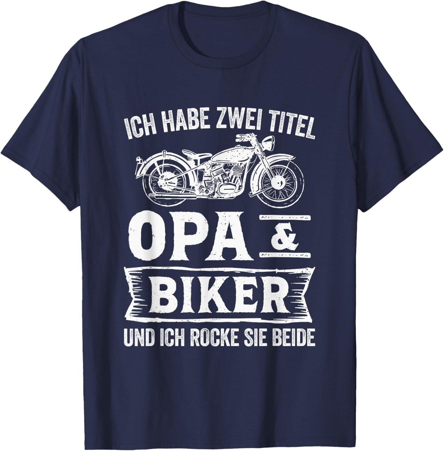 Motorrad Biker Motorradfahrer Geschenke Biker Opa Motorradfahrer Motorrad T-Shirt - T-Shirt | Navy