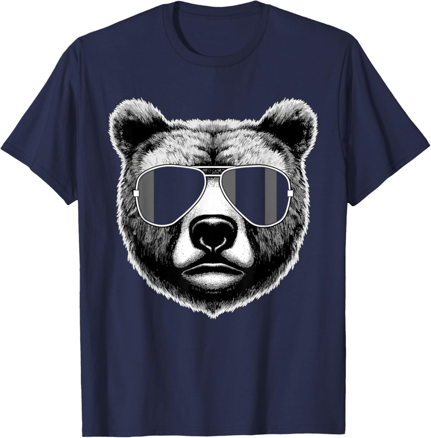 Funny Bear cool Grizzly Bear T-Shirt - T-Shirt | Navy