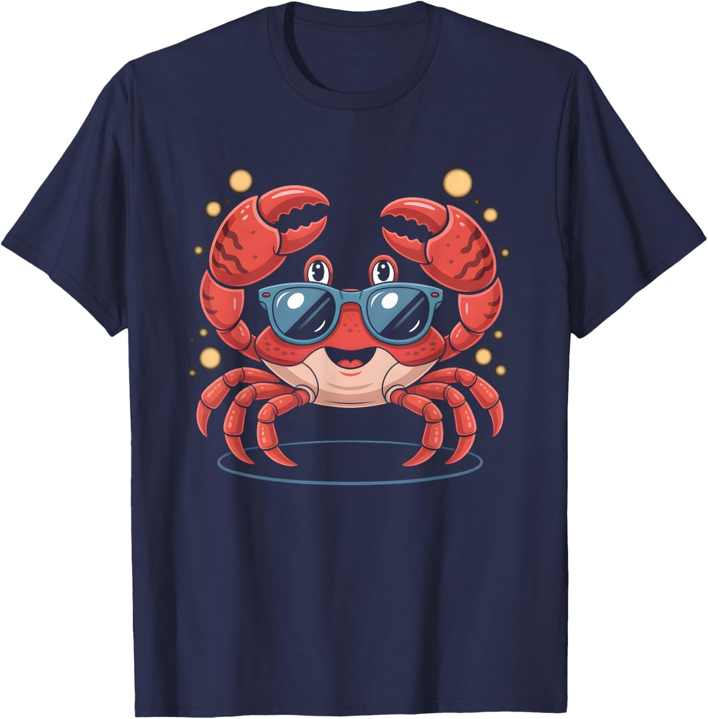 Crab Lover Summer Beach Vibes Cute Ocean Sea Life T-Shirt - T-Shirt | Navy