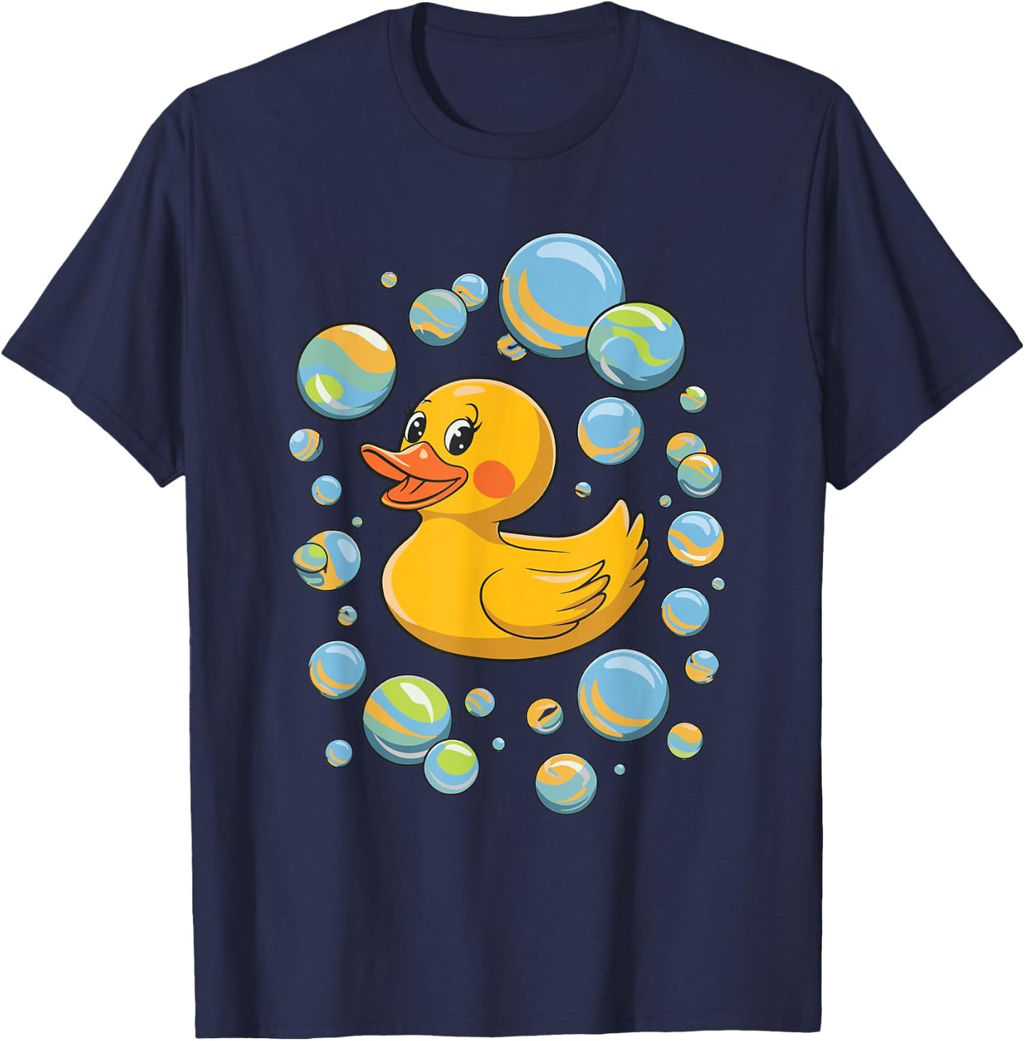 Rubber Duck Bubbles T-Shirt - T-Shirt | Navy
