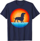 Dachshund Retro Vintage 60s 70s Sunset Wiener Dog Lovers Men T-Shirt - T-Shirt | Navy