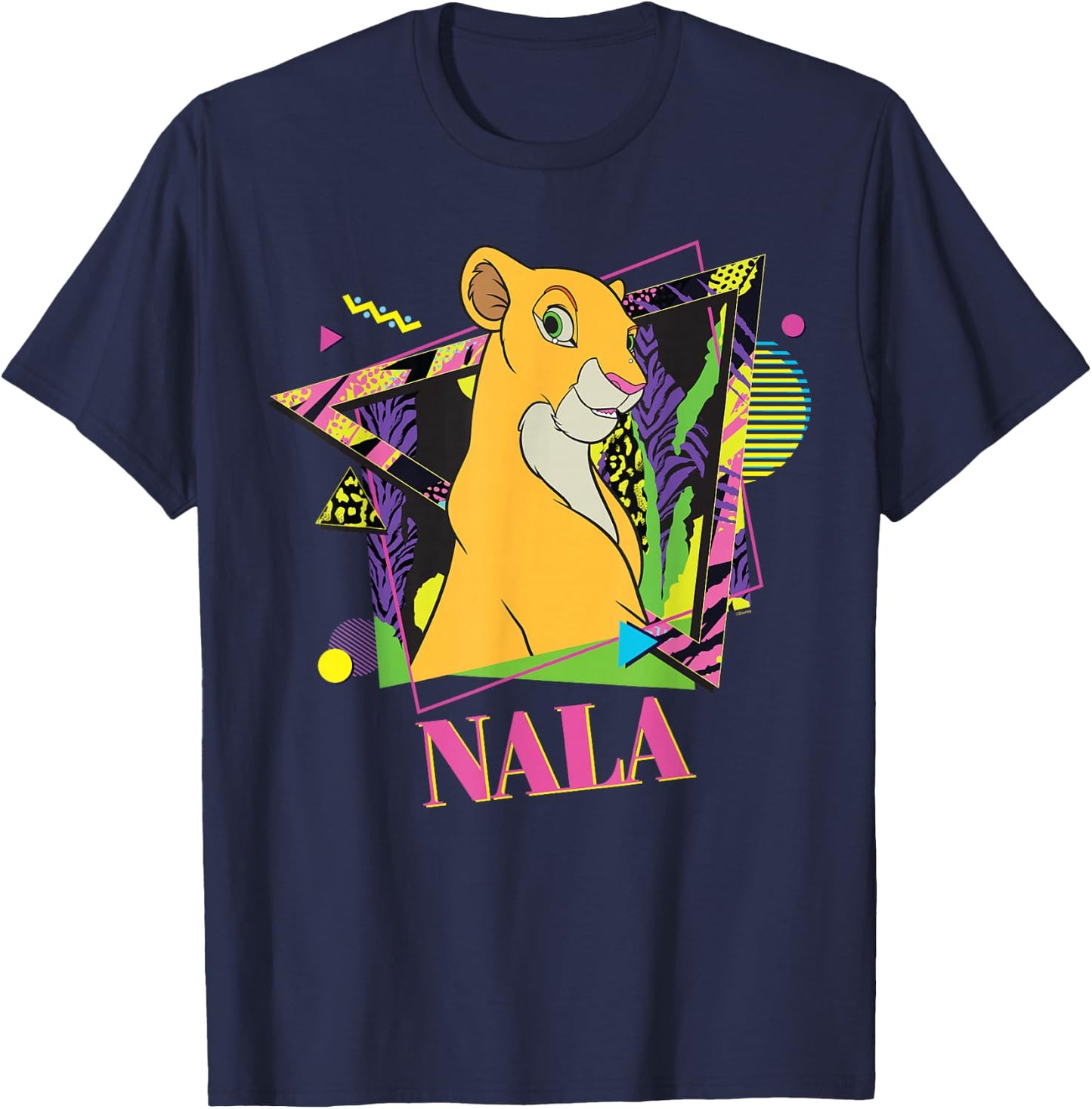 Disney The Lion King Retro '90s Couples Matching Nala , Black, S T-Shirt - T-Shirt | Navy