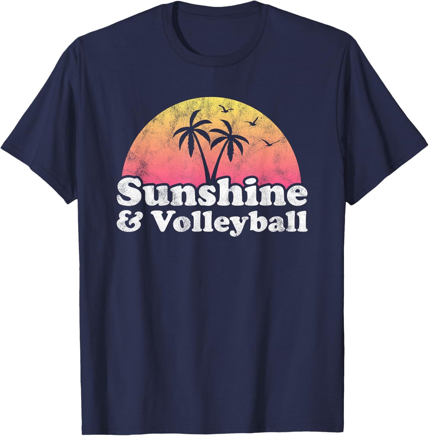 Sunshine and Volleyball T-Shirt - T-Shirt | Navy