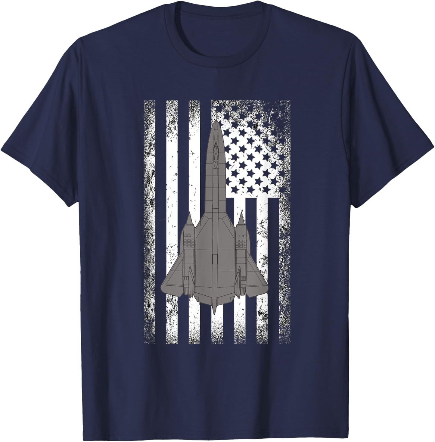 SR-71 Blackbird American Flag Military Plane Men T-Shirt - T-Shirt | Navy