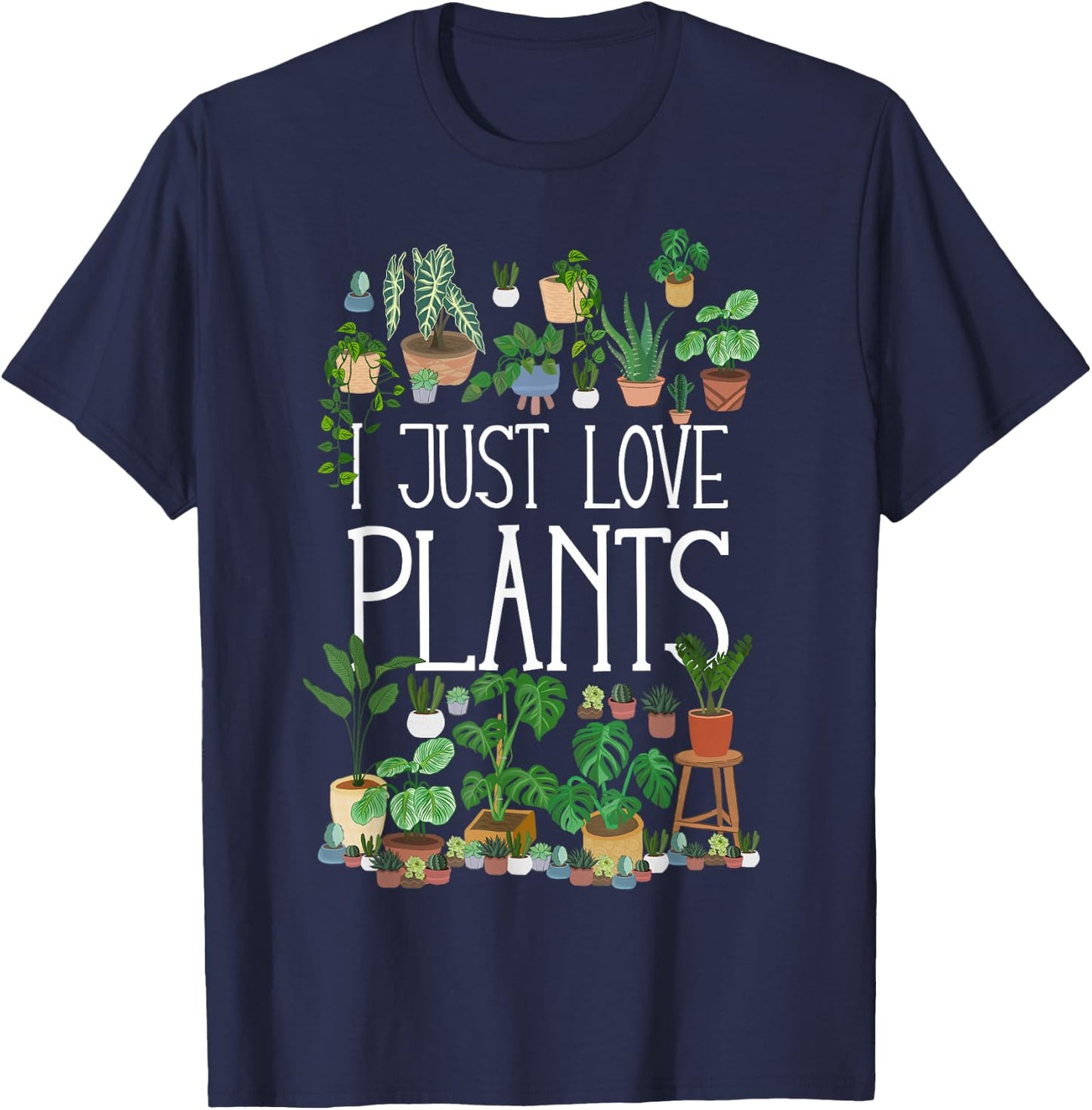 I Just Love Plants T-Shirt - T-Shirt | Navy
